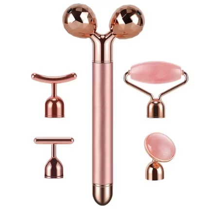 Masajeador Rodillo Facial Jade eléctrico 4 en 1 Vibratorio Antienvejecimiento para Adelgazar Lifting Envio Gratis