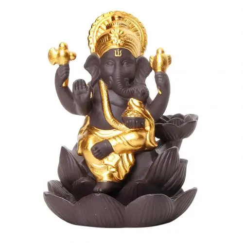 Elefante Ganesha Quemador Incienso + Cono De Incienso 0334