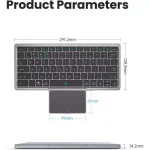 Teclado Inalambrico Con Bluetooth Con Touchpad Integrado Para Controlar El Cursor Envió Gratis - Imagen 3
