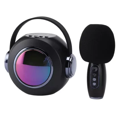 Parlante Karaoke Inalámbrico Con Micrófono Sd Infantil Rgb Bt Envio Gratis