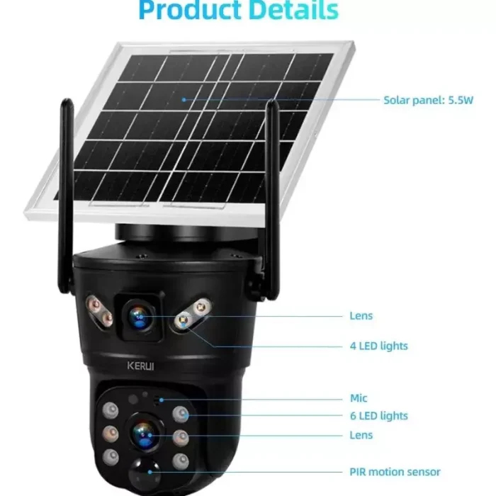 Cámara Solar Halcon 4g A064 Detección De Movimiento Día y Noche Compatible Con Android / iOS Envió Gratis - Imagen 4