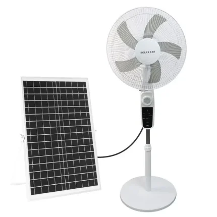 Ventilador De Pie Recargable Solar Con Control Remoto y Luz LED Envió Gratis 47% De Descuento