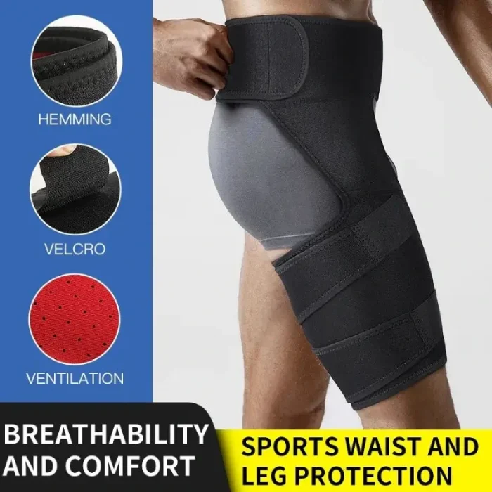 Faja Soporte Cadera y Muslo Compresión Ciática Ajustable Cinturón Deportivo de Protección Piernas Fitness Muslo Encuadernación Cintura Envio Gratis - Imagen 2