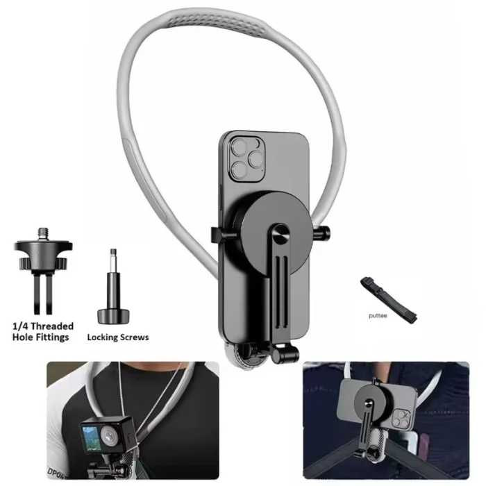 Soporte Magnetico Flexible Cuello Teléfono Móvil Y Cámara Grabación de Vídeo Con Correa Para Colgar Envio Gratis - Imagen 5