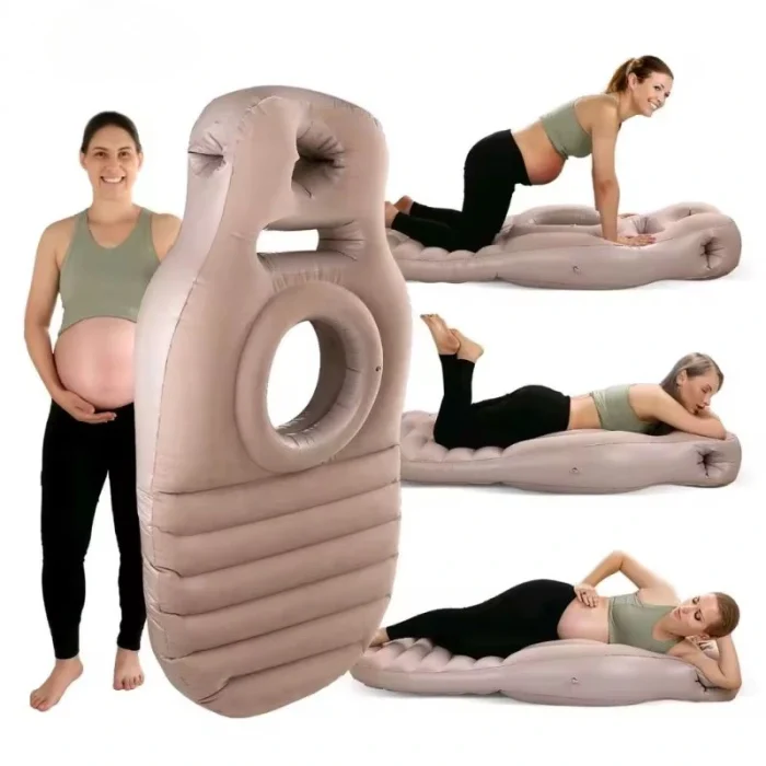Colchon Inflable Mujeres Embarazadas Para Dormir Cómodo Almohada De Lactancia Multiusos Flotador Envio Gratis - Imagen 2