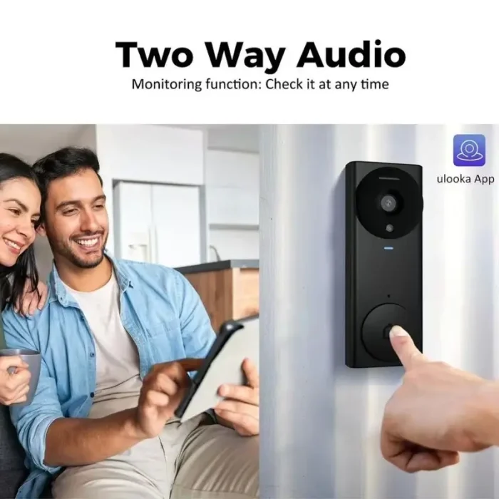 Timbre Vídeo Inteligente Inalámbrico Videoportero Visión Nocturna 1080P Wifi Audio Bidireccional Aptos Familiares Seguridad Para el Hogar Envio Gratis - Imagen 2