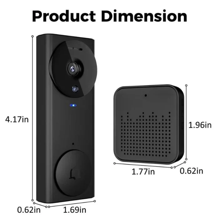Timbre Vídeo Inteligente Inalámbrico Videoportero Visión Nocturna 1080P Wifi Audio Bidireccional Aptos Familiares Seguridad Para el Hogar Envio Gratis - Imagen 6