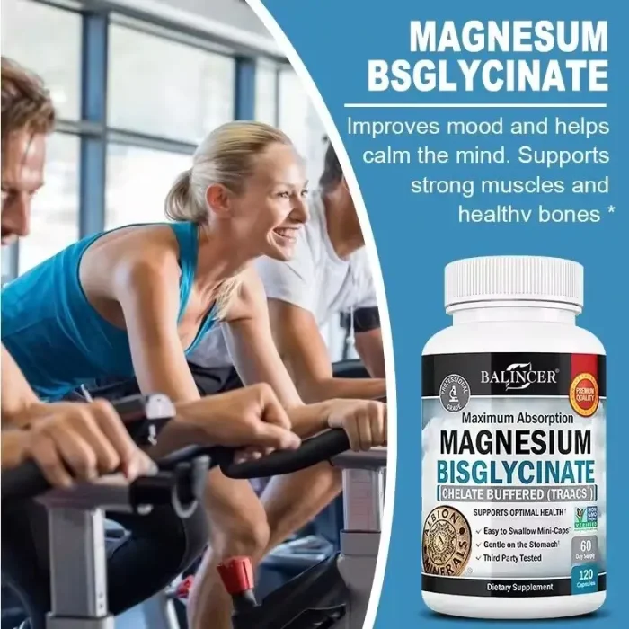 Bisglicinar de Magnesio 60 Cápsulas Apoya los Músculos Las Articulaciones Corazón Soporte Musculoesquelético Energía Saludable Envio Gratis - Imagen 3