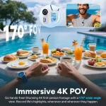 Cámara De Acción SJCAM C110 4K 30fps Angulo de visión 170 Grados 20MP Wifi Impermeable Lente Ultra Gran Angular f/2.0 Estabilizador Envio Gratis - Imagen 9