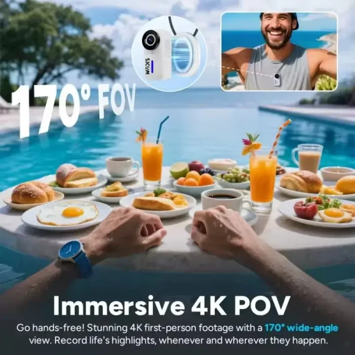Cámara De Acción SJCAM C110 4K 30fps Angulo de visión 170 Grados 20MP Wifi Impermeable Lente Ultra Gran Angular f/2.0 Estabilizador Envio Gratis - Imagen 9