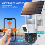 Cámara Solar 2 Lentes A060 De Seguridad Con Wifi PTZ 360° Con Panel Solar y Sensor De Movimiento Envió Gratis - Imagen 2