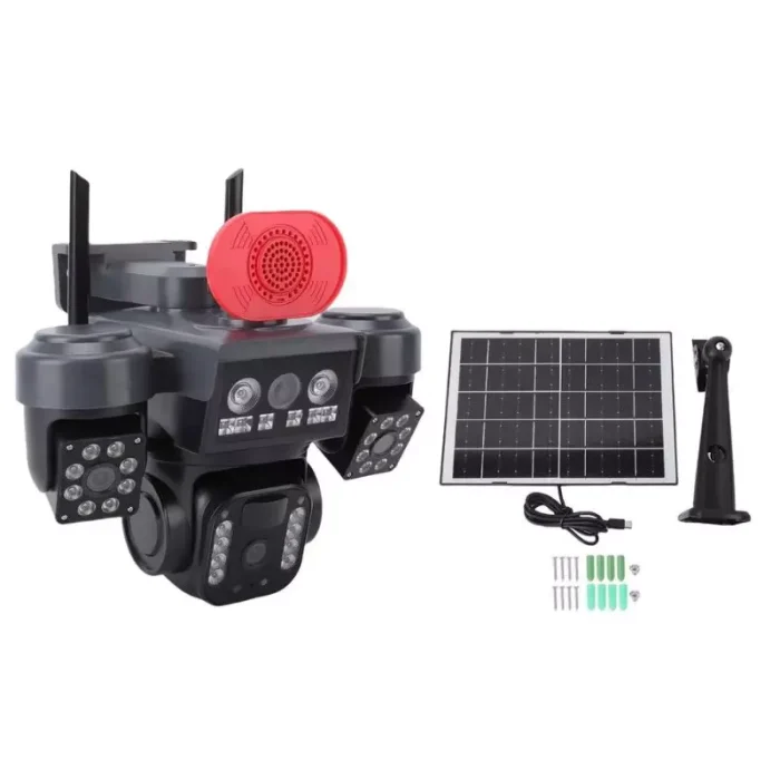 Cámara Solar 3 Lentes Sim 4g TA-R4 Con Sirena y Visión Nocturna Infrarroja Envió Gratis - Imagen 9