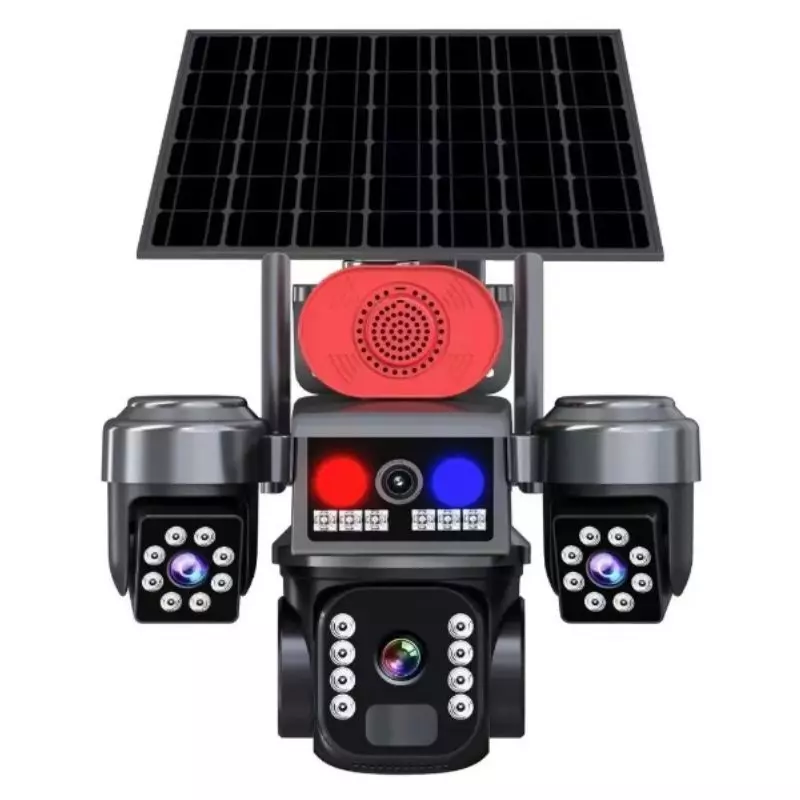 Cámara Solar 3 Lentes 6 Cámara Solar 3 Lentes Sim 4g TA-R4 Con Sirena y Visión Nocturna Infrarroja Envió Gratis - Imagen 1