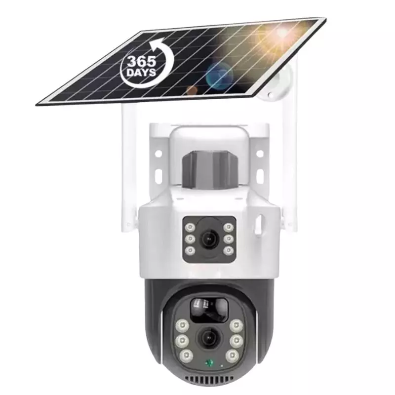 Cámara Solar Doble Lente Cámara Solar Doble Lente Con Wifi y Energía Solar Para Exteriores Envió Gratis - Imagen 1