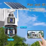 Cámara Solar Doble Lente Con Wifi y Energía Solar Para Exteriores Envió Gratis - Imagen 2