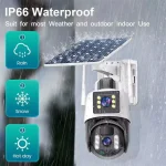 Cámara Solar Doble Lente Con Wifi y Energía Solar Para Exteriores Envió Gratis - Imagen 3