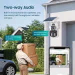 Cámara Solar Doble Lente Con Wifi y Energía Solar Para Exteriores Envió Gratis - Imagen 4
