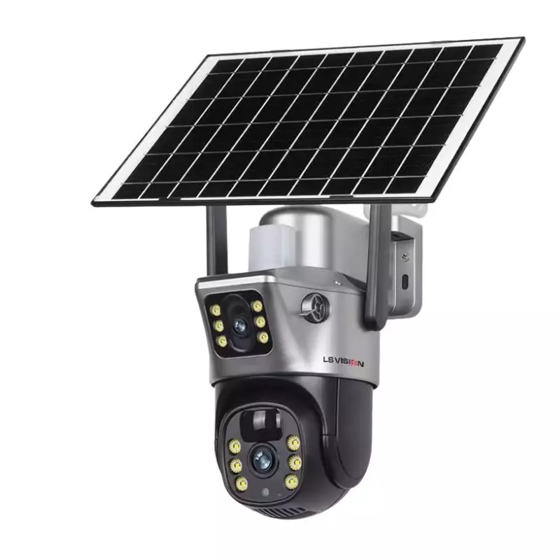 Cámara Solar Gris 4g 4 Cámara Solar Gris 4g A053 Doble Lente Máxima Cobertura y Energía Solar Envió Gratis - Imagen 1