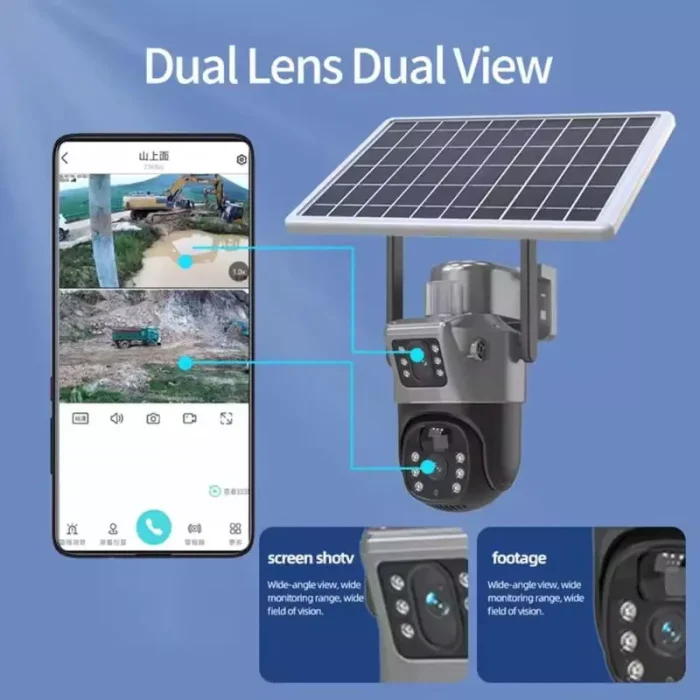 Cámara Solar Night Visión Sentinel A053 La Solución Inteligente Para La Seguridad De Tu Hogar o Negocio Envió Gratis - Imagen 3