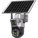 Cámara Solar Wifi Doble Lente Para Exteriores Con Tarjeta SIM Envió Gratis