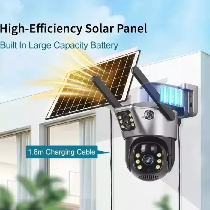 Cámara Solar Wifi Doble Lente Para Exteriores Con Tarjeta SIM Envió Gratis - Imagen 4