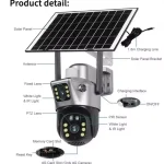 Cámara Solar Wifi Doble Lente Para Exteriores Con Tarjeta SIM Envió Gratis - Imagen 5