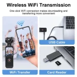 Cámara Deportiva de Bolsillo 4K Ultra HD WiFi Rotación 270° Vlogs Cámara de Acción Estabilización Aventuras al Aire Libre Envio Gratis - Imagen 6