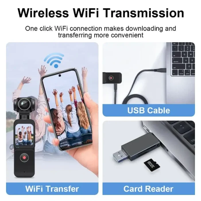 Cámara Deportiva de Bolsillo 4K Ultra HD WiFi Rotación 270° Vlogs Cámara de Acción Estabilización Aventuras al Aire Libre Envio Gratis - Imagen 6
