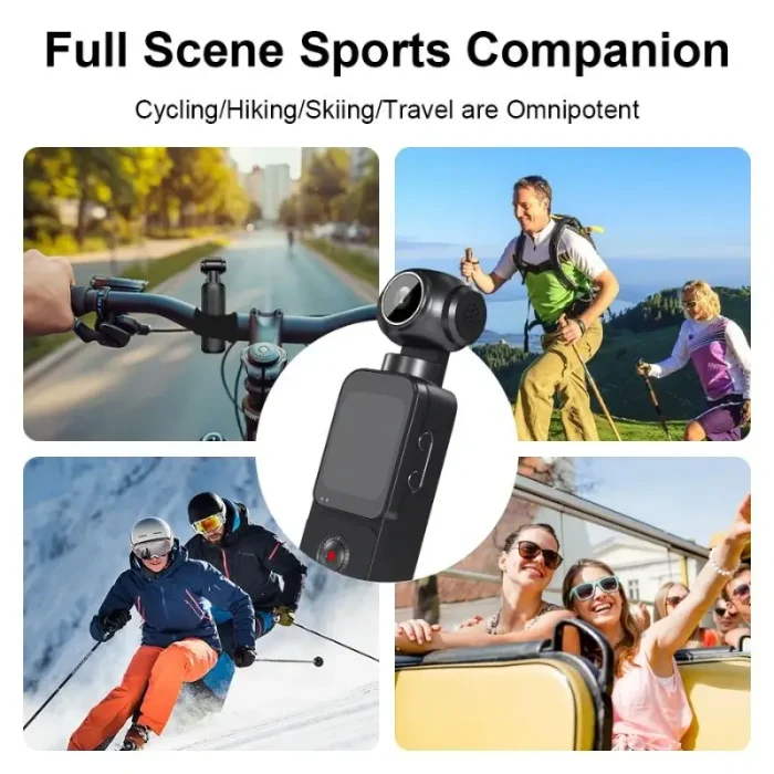 Cámara Deportiva de Bolsillo 4K Ultra HD WiFi Rotación 270° Vlogs Cámara de Acción Estabilización Aventuras al Aire Libre Envio Gratis - Imagen 3