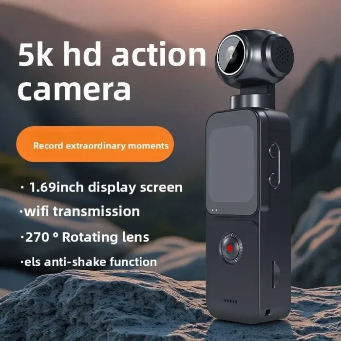 Cámara Deportiva de Bolsillo 4K Ultra HD WiFi Rotación 270° Vlogs Cámara de Acción Estabilización Aventuras al Aire Libre Envio Gratis - Imagen 4