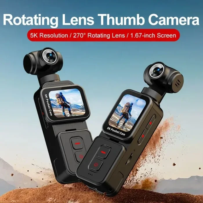 Cámara de Acción K28 Deportiva 5K HD WiFi Videocámara Rotación de Lente 270° y Seguimiento Facial para Vlogs y Videos Envio Gratis - Imagen 3