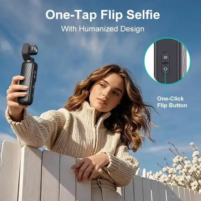 Cámara de Acción para Vlogging 4K 64MP WiFi Pantalla Táctil 1.72" Lente Giratoria 330° Seguimiento Facial TikTok YouTube Instagram Viajes Envio Gratis - Imagen 4