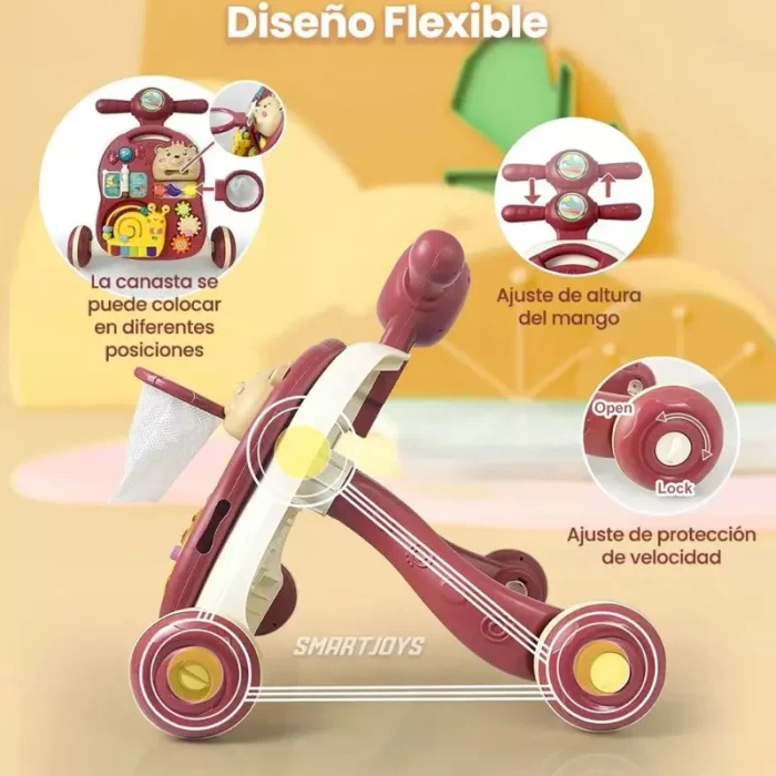 Caminador 3 En 1 Para Bebe Innovo+ Diseñado Para Estimular Habilidades Motoras, Sensoriales y Cognitivas Envió Gratis - Imagen 3