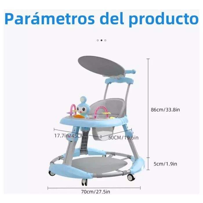 Caminador Infantil Rosado Multifuncional Bandeja Interactiva Con Juguetes Envió Gratis - Imagen 5