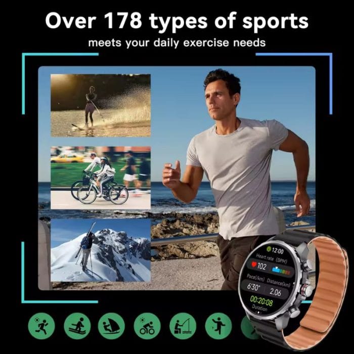 Reloj inteligente Kieselect KR3 AMOLED HD 1,5″ Con GPS Incorporado y Más De 178 Modos Deportivos Envió Gratis - Imagen 2