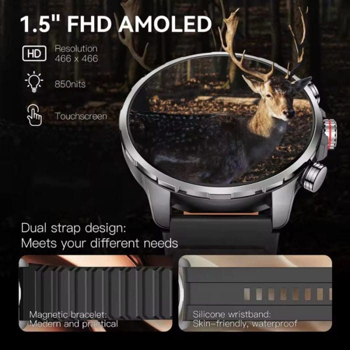 Reloj inteligente Kieselect KR3 AMOLED HD 1,5″ Con GPS Incorporado y Más De 178 Modos Deportivos Envió Gratis - Imagen 4