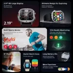 Reloj Inteligente C30 Pro Hombre Pantalla Grande 2.19”, Llamadas Bluetooth, GPS, Deportes y Monitoreo De Salud Envió Gratis - Imagen 4