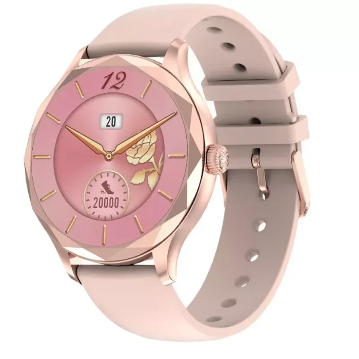 Reloj Inteligente Para Mujer DTS Diamond Oro Rosa Con Monitor De Presión Arterial Resistente Al Agua Envió Gratis - Imagen 2