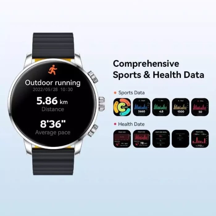Reloj inteligente Kieselect KR2 Para Hombre Pantalla AMOLED HD Llamadas Bluetooth, +100 Deportes y Control De Salud 24/7 Envió Gratis - Imagen 5