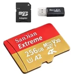 Tarjeta MicroSD TF 256GB Clase 10 U3 V30 A2 SanDian Extreme Alta Velocidad y Capacidad Con Adaptador para Teléfono Camara PC Dron Envio Gratis - Imagen 6