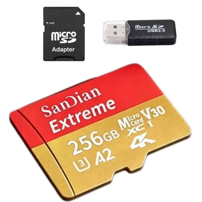 Tarjeta MicroSD TF 256GB Clase 10 U3 V30 A2 SanDian Extreme Alta Velocidad y Capacidad Con Adaptador para Teléfono Camara PC Dron Envio Gratis - Imagen 6