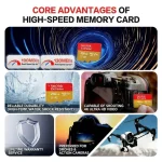 Tarjeta MicroSD TF 256GB Clase 10 U3 V30 A2 SanDian Extreme Alta Velocidad y Capacidad Con Adaptador para Teléfono Camara PC Dron Envio Gratis - Imagen 2